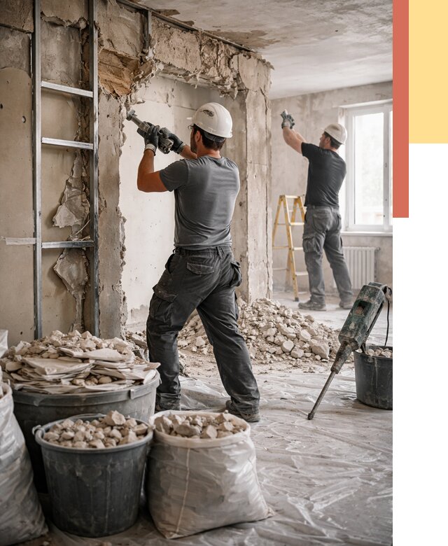 Демонтажные работы в Переславле-Залесском от 2802 руб. — услуги и цена под ключ | ОТДЕЛОЧНИК-Прс