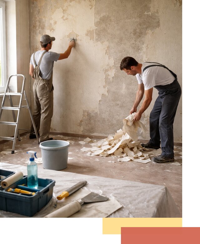 Снятие старых обоев в Переславле-Залесском быстро и качественно