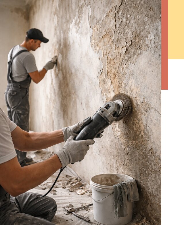 Снятие и удаление краски со стен в Переславле-Залесском от 2180 руб. — ОТДЕЛОЧНИК-Прс