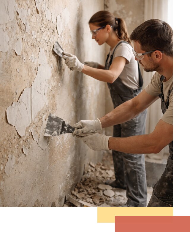 Снятие старой шпаклевки и подготовка поверхностей в Переславле-Залесском