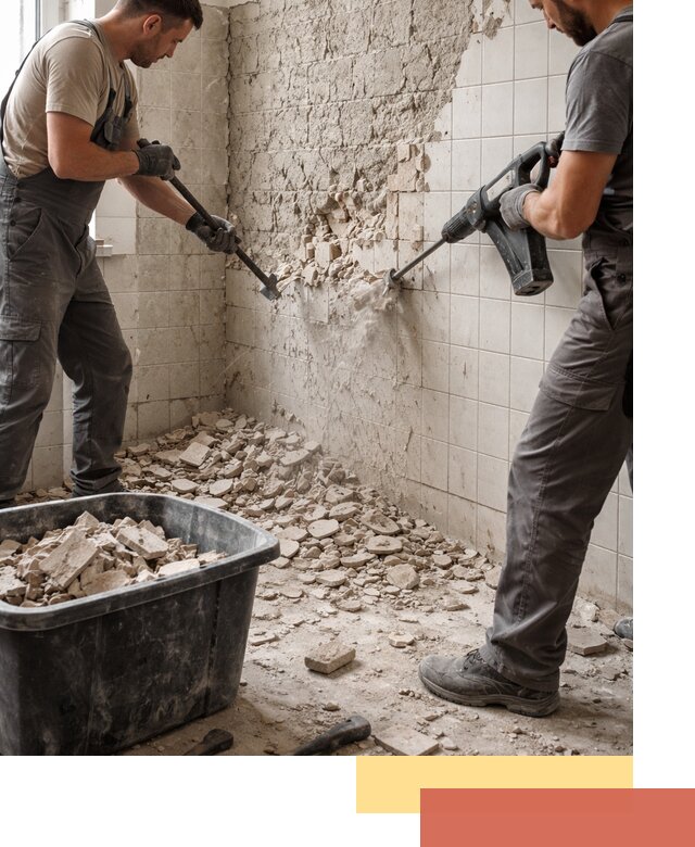 Демонтаж плитки со стен в Переславле-Залесском быстро и аккуратно