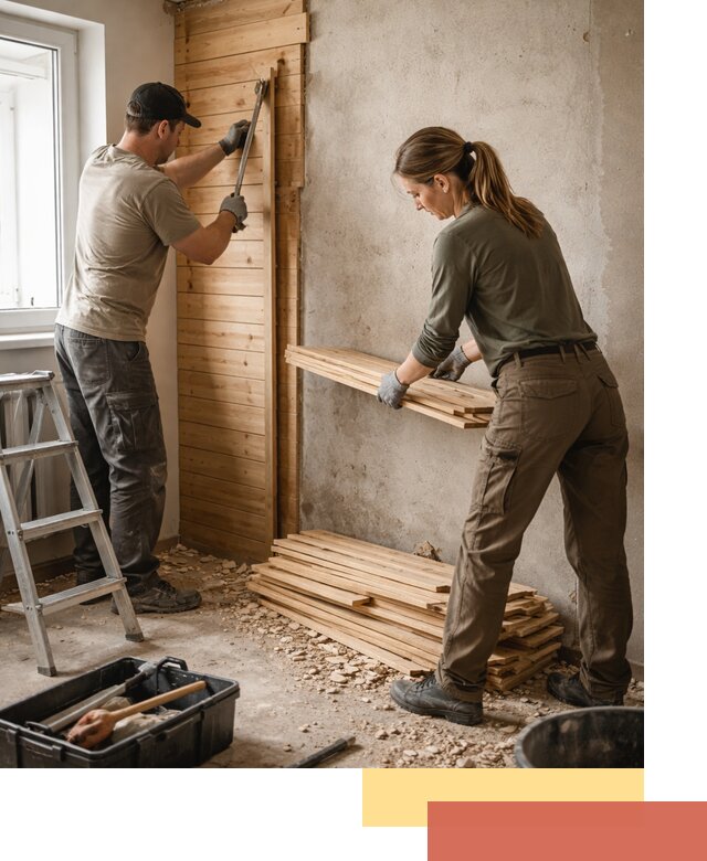 Демонтаж вагонки со стен в Переславле-Залесском — профессиональный демонтаж