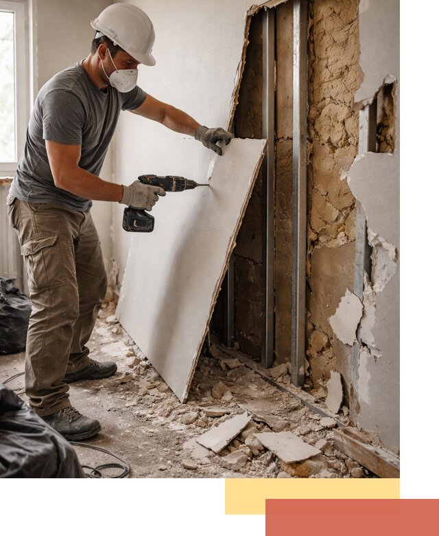 Демонтаж гипсокартона со стен в Переславле-Залесском качественно и быстро