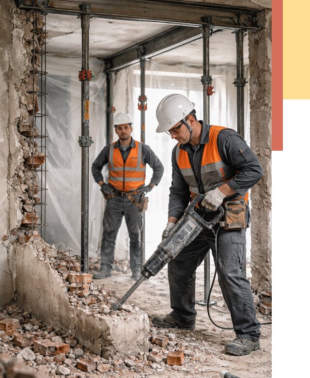 Снос несущих стен в Переславле-Залесском от 10638 руб. — демонтаж несущей стены под ключ | ОТДЕЛОЧНИК-Прс