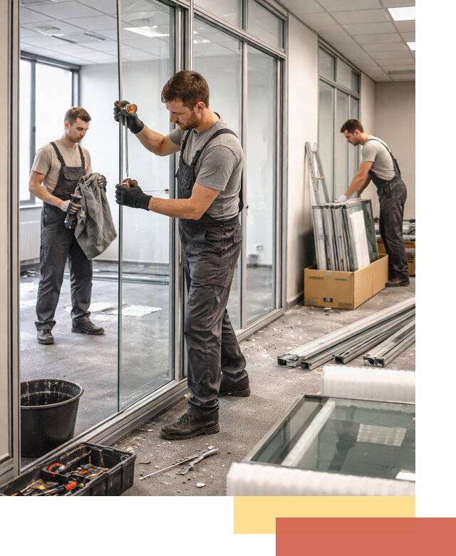 Демонтаж стеклянных перегородок в Переславле-Залесском быстро и безопасно