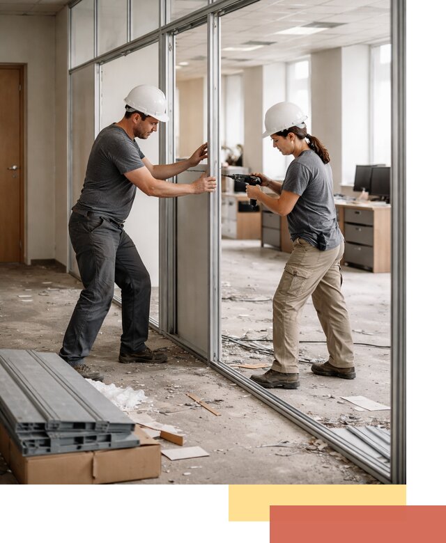 Демонтаж алюминиевых перегородок в Переславле-Залесском быстро и аккуратно