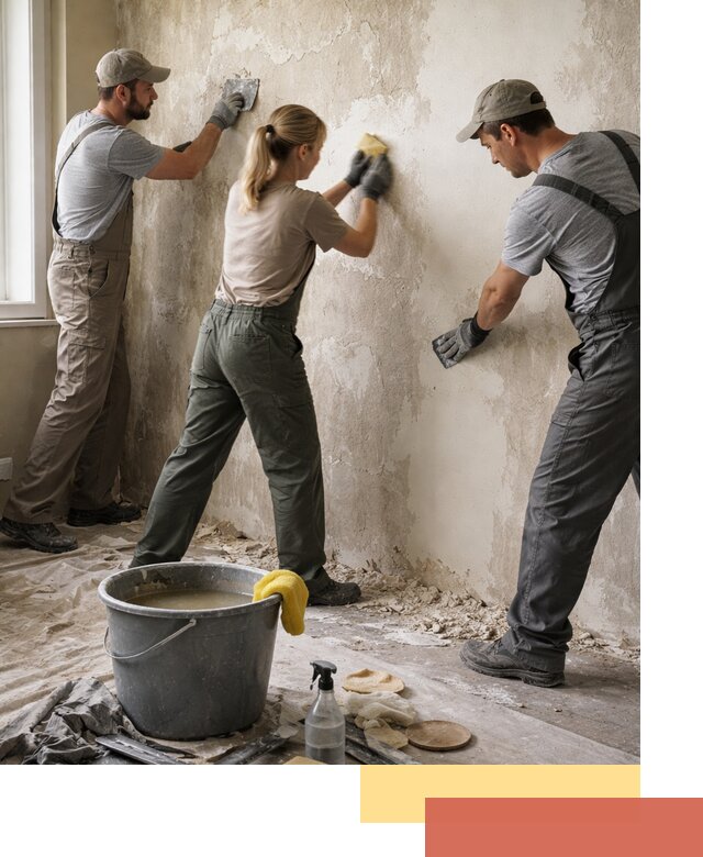 Очистка стен от клея и грунтовки в Переславле-Залесском качественно и быстро