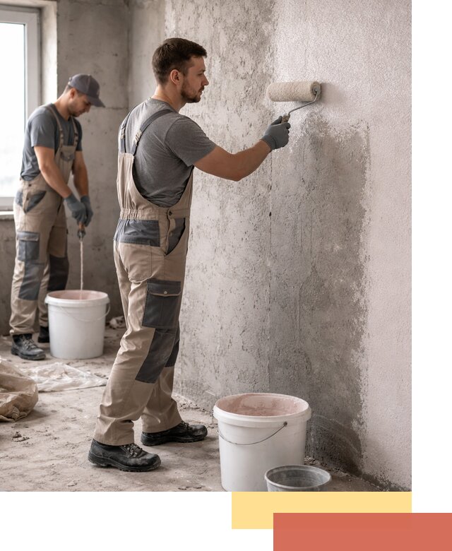 Нанесение бетоноконтакта на стены в Переславле-Залесском для последующей отделки