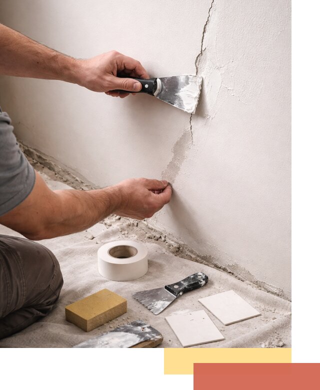 Заделка трещин и сколов в стенах и потолках в Переславле-Залесском