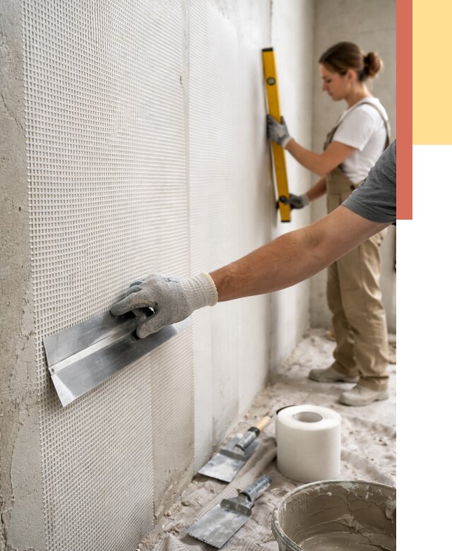 Армирование стен стеклосеткой в Переславле-Залесском от 3321 руб. под ключ | ОТДЕЛОЧНИК-Прс