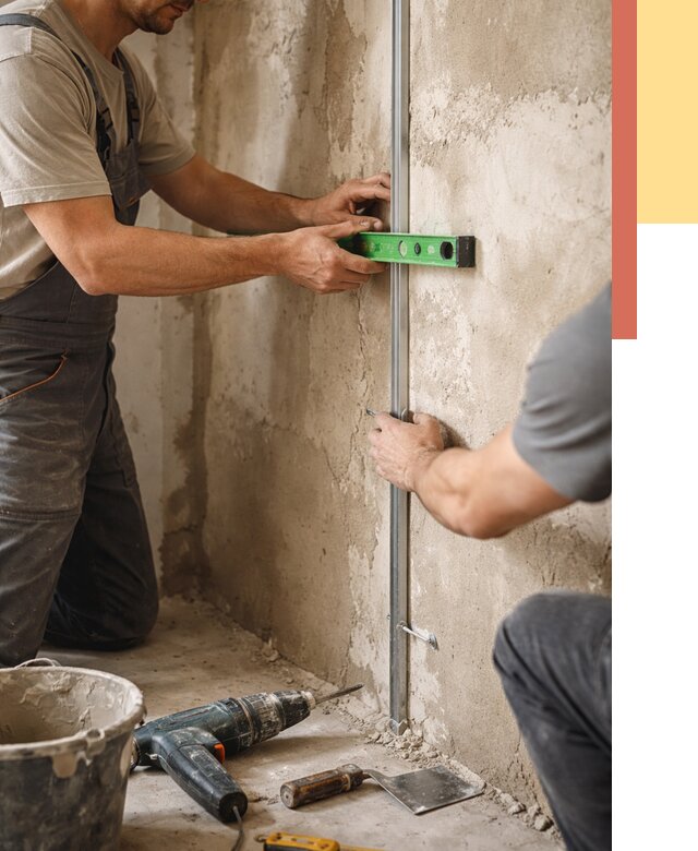 Установка штукатурных маяков в Переславле-Залесском от 7265 руб. — быстро и недорого | ОТДЕЛОЧНИК-Прс