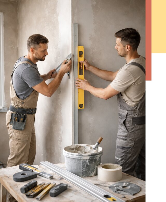 Выведение углов стен в Переславле-Залесском от 1920 руб. быстро и недорого | ОТДЕЛОЧНИК-Прс