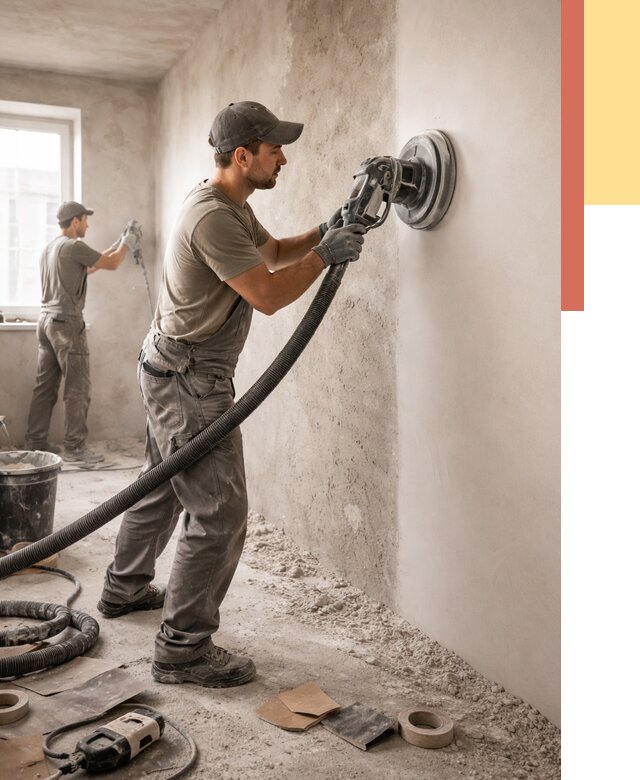 Шлифовка стен в Переславле-Залесском от 1245 руб/м2 — быстро и недорого | ОТДЕЛОЧНИК-Прс