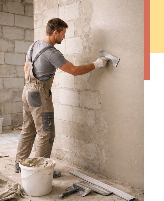 Штукатурка стен из газобетона в Переславле-Залесском от 2180 руб./м2 — быстро и недорого | ОТДЕЛОЧНИК-Прс