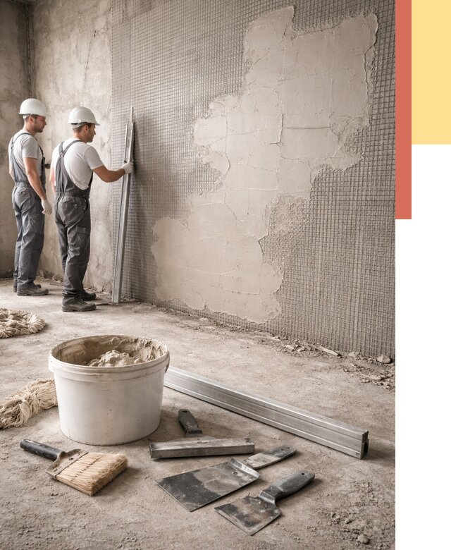 Штукатурка стен по сетке в Переславле-Залесском от 5708 руб./м2 — быстро и недорого | ОТДЕЛОЧНИК-Прс