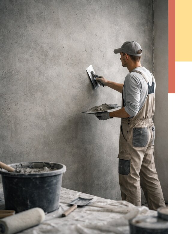 Декоративная штукатурка под бетон в Переславле-Залесском от 2595 руб./м² — нанесение под ключ | ОТДЕЛОЧНИК-Прс