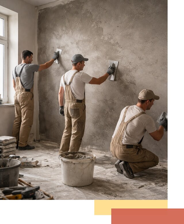 Декоративная штукатурка под бетон в Переславле-Залесском для стен и потолков