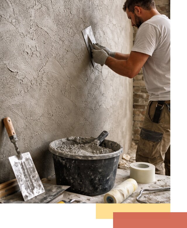 Декоративная штукатурка лофт в Переславле-Залесском — отделка стен и потолков