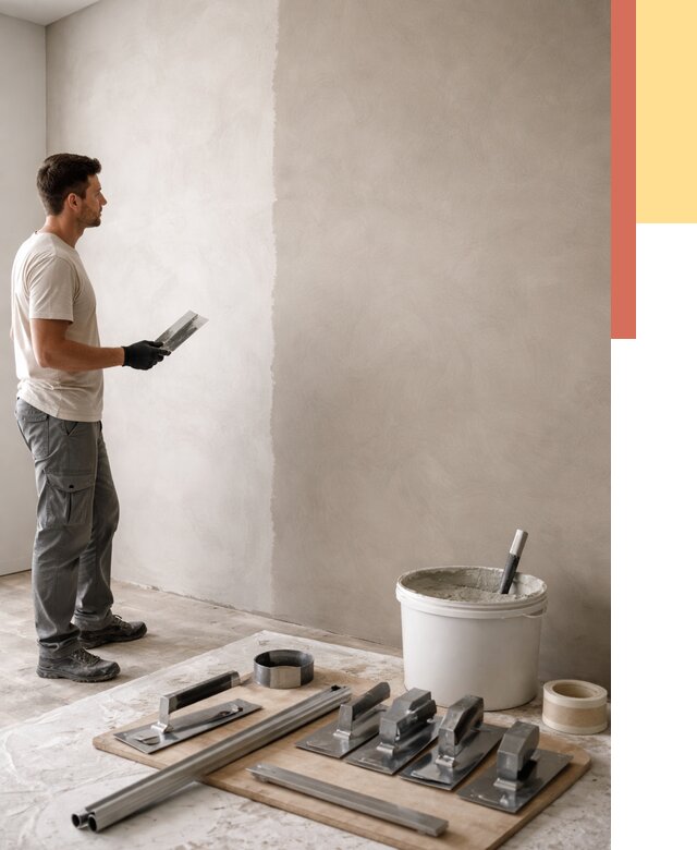 Нанесение микроцемента на стены в Переславле-Залесском от 3321 руб./м2 под ключ | ОТДЕЛОЧНИК-Прс