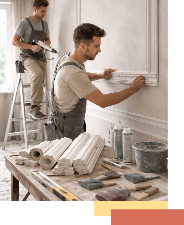 Монтаж лепнины на стены в Переславле-Залесском профессионально и качественно