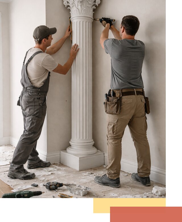 Установка декоративных колонн в Переславле-Залесском под ключ