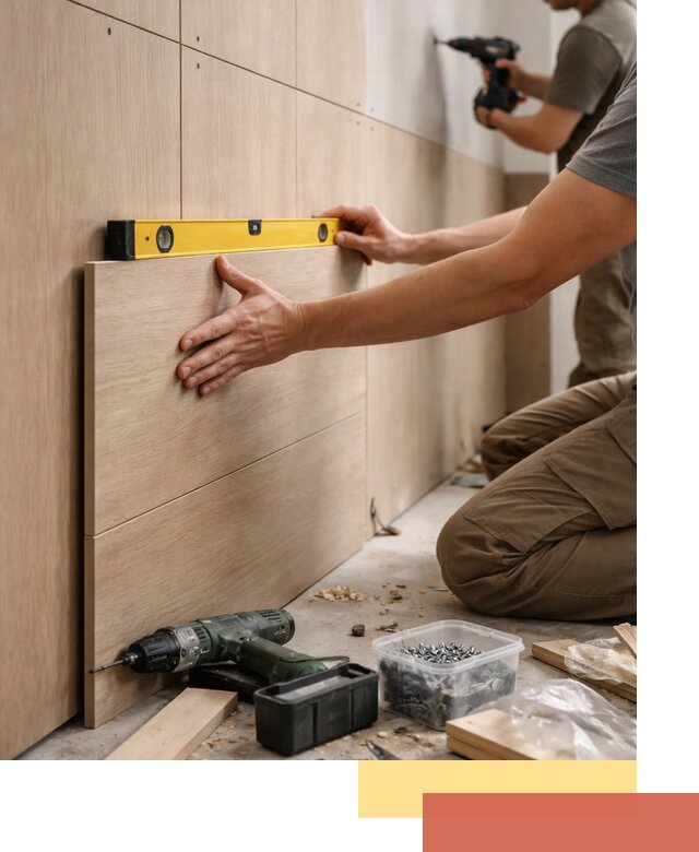 Профессиональный монтаж МДФ панелей на стены в Переславле-Залесском