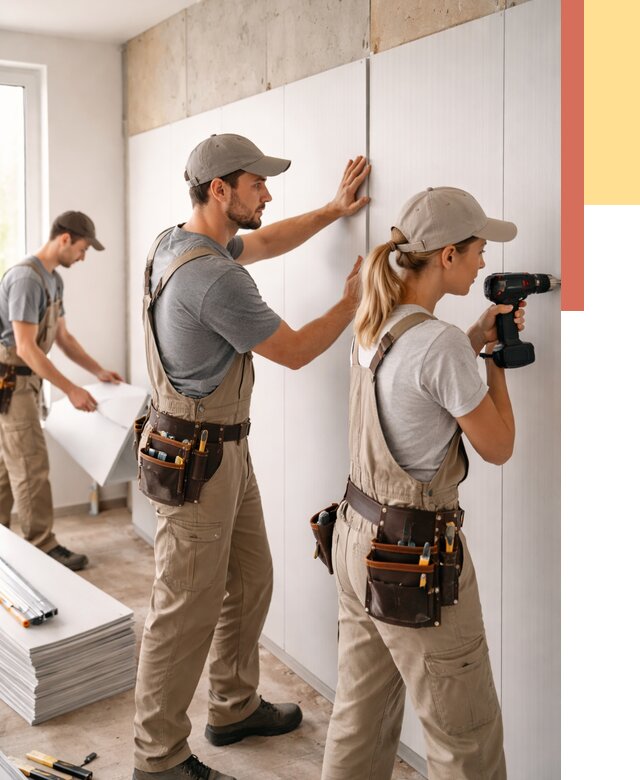 Монтаж ПВХ панелей на стены в Переславле-Залесском от 467 руб/м2 — быстро и недорого | ОТДЕЛОЧНИК-Прс