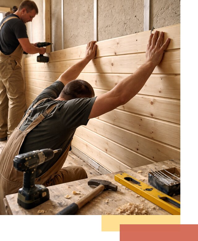 Монтаж деревянной вагонки на стены в Переславле-Залесском быстро и качественно