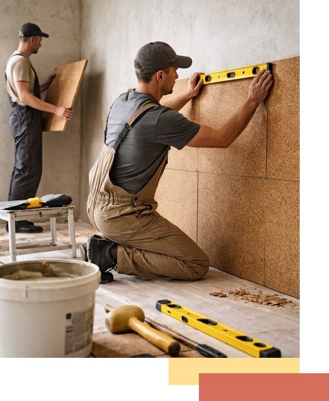 Монтаж пробковых панелей на стены в Переславле-Залесском быстро и качественно