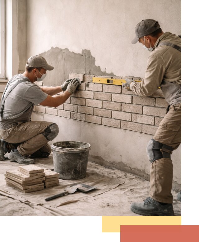 Монтаж декоративного кирпича профессионально в Переславле-Залесском