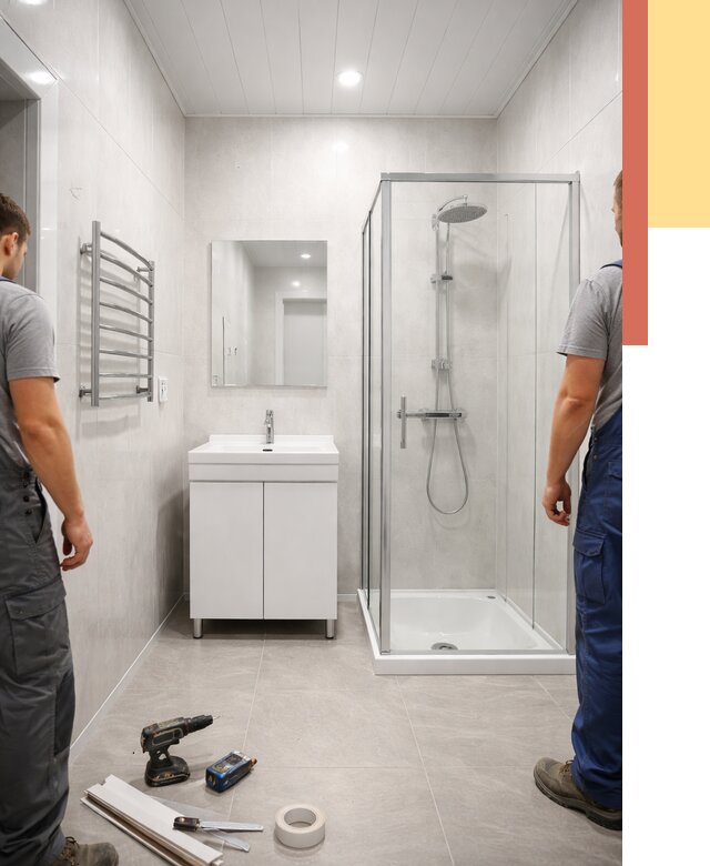 Отделка ванной комнаты панелями ПВХ в Переславле-Залесском от 4671 руб. за м2 | ОТДЕЛОЧНИК-Прс