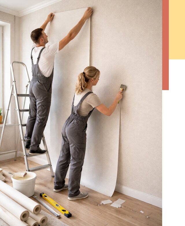 Поклейка флизелиновых обоев в Переславле-Залесском от 6227 руб. | Быстро и недорого — ОТДЕЛОЧНИК-Прс