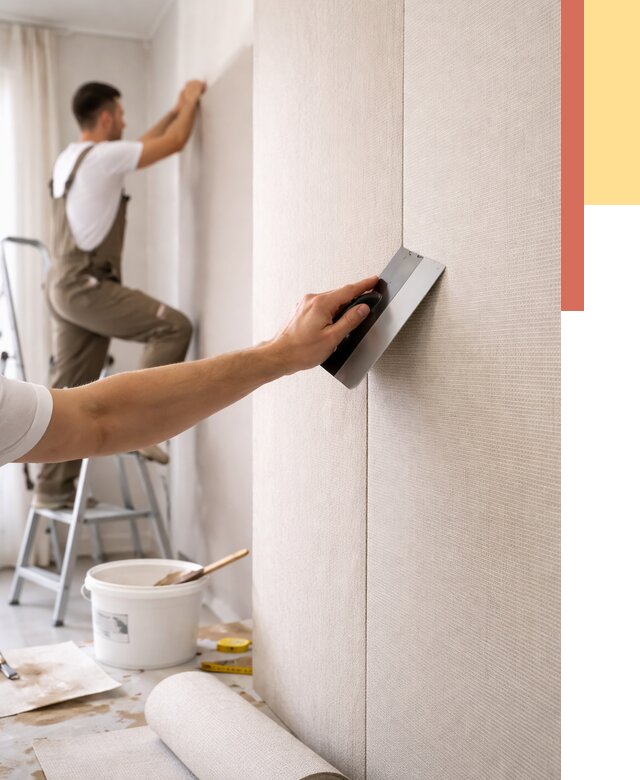 Поклейка текстильных обоев в Переславле-Залесском от 4671 руб. под ключ | ОТДЕЛОЧНИК-Прс