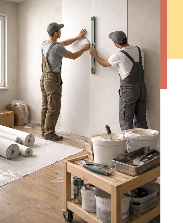 Поклейка стеклообоев в Переславле-Залесском от 6746 руб. за м2 — быстро и недорого | ОТДЕЛОЧНИК-Прс