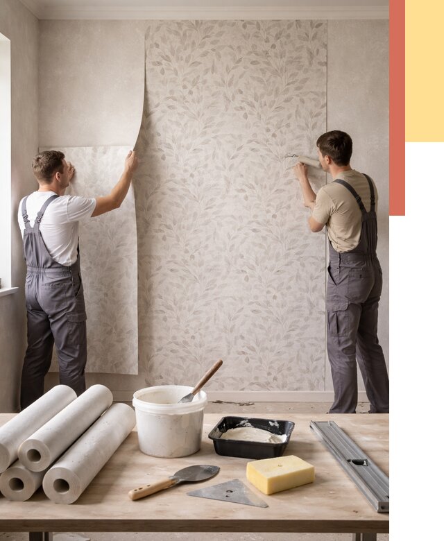 Поклейка обоев с подбором рисунка в Переславле-Залесском от 3633 руб. | ОТДЕЛОЧНИК-Прс - быстро и недорого