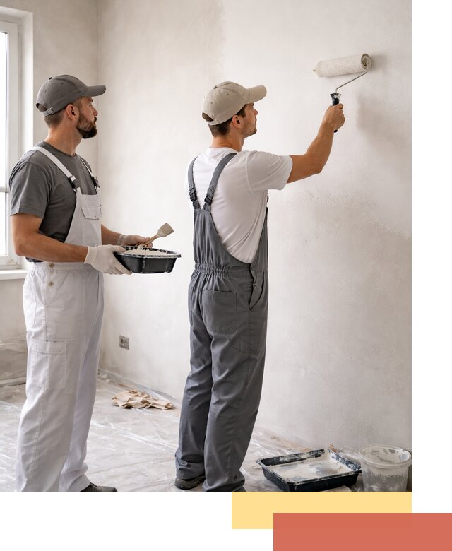 Покраска стен водоэмульсионной краской в Переславле-Залесском