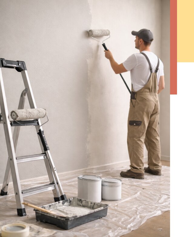 Покраска стен латексной краской в Переславле-Залесском от 4671 руб. за м2 | ОТДЕЛОЧНИК-Прс