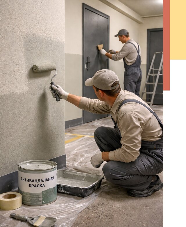 Покраска стен антивандальной краской в Переславле-Залесском от 4671 руб./м² под ключ | ОТДЕЛОЧНИК-Прс