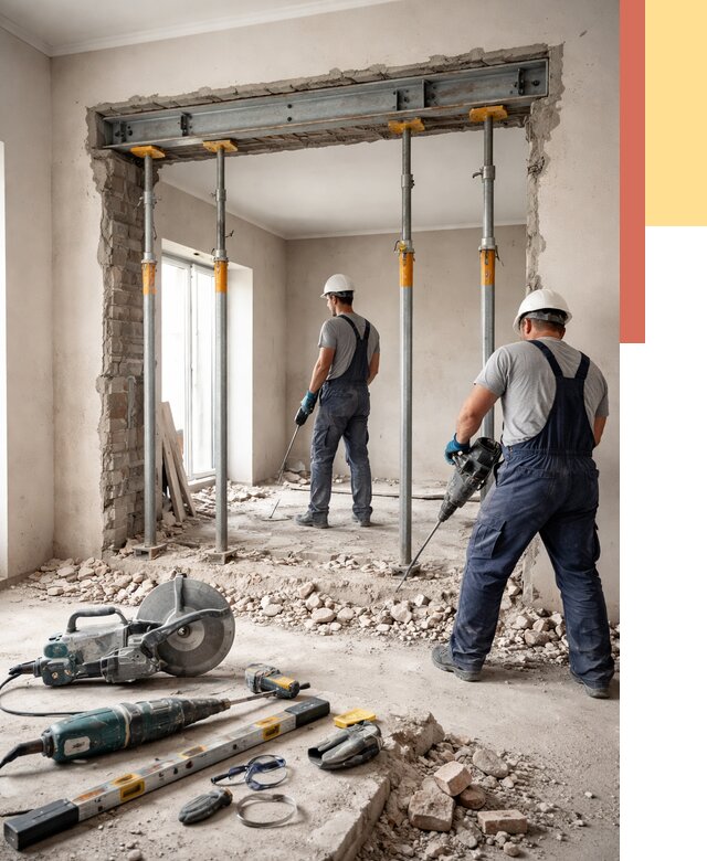 Прорезка проема в стене в Переславле-Залесском от 4671 руб. — быстро и недорого | ОТДЕЛОЧНИК-Прс