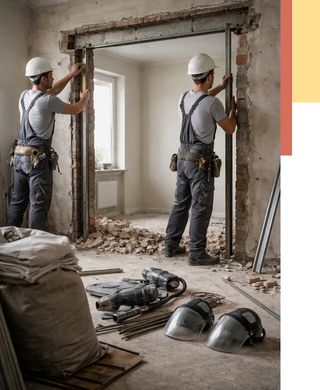 Расширение дверного проема в Переславле-Залесском от 12974 руб. под ключ | ОТДЕЛОЧНИК-Прс