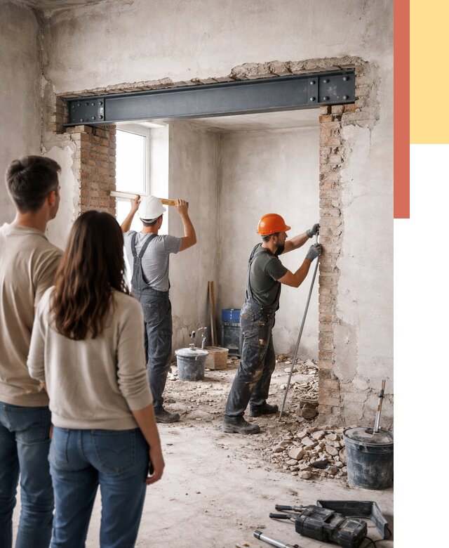 Усиление проема в стене в Переславле-Залесском от 9860 руб. — усиление дверного проема металлоконструкцией | ОТДЕЛОЧНИК-Прс