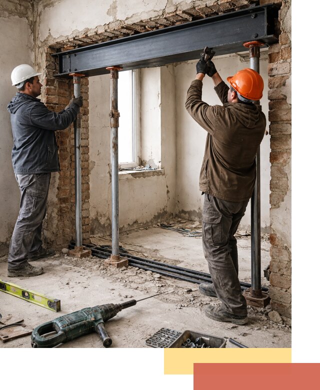 Усиление проема в стене в Переславле-Залесском для расширения и безопасности