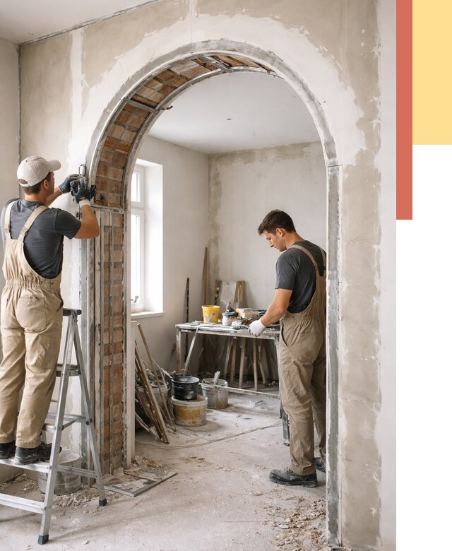 Устройство арочного проема в Переславле-Залесском от 9860 руб. под ключ — быстро и недорого | ОТДЕЛОЧНИК-Прс