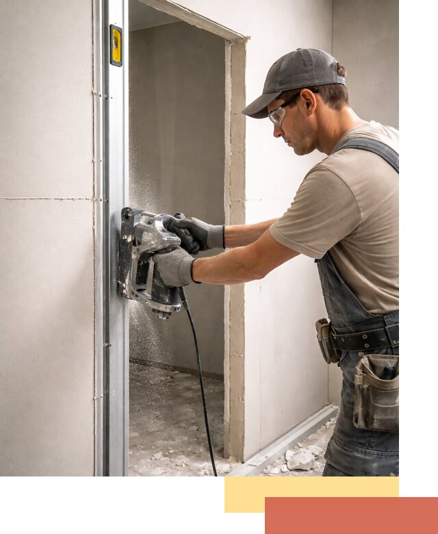 Устройство дверного проема в перегородке в Переславле-Залесском