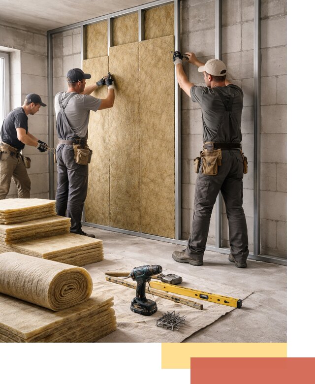 Шумоизоляция перегородок из блоков в Переславле-Залесском — монтаж и защита шумоизоляцией