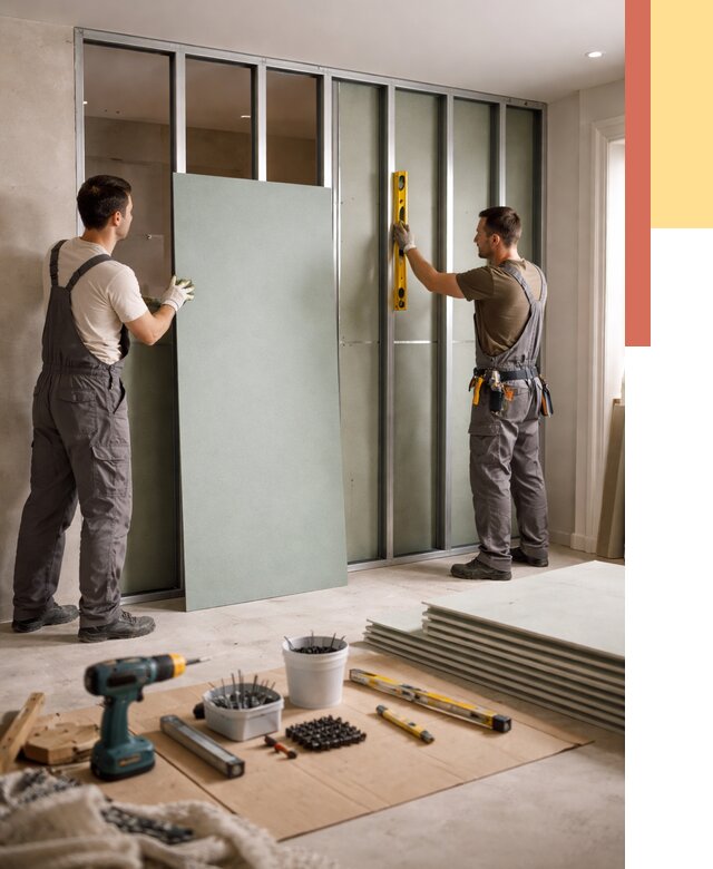 Перегородка из влагостойкого гипсокартона в Переславле-Залесском от 4982 руб. — монтаж под ключ | ОТДЕЛОЧНИК-Прс