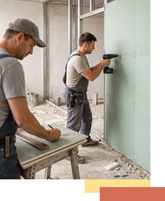 Перегородки из влагостойкого гипсокартона под ключ в Переславле-Залесском