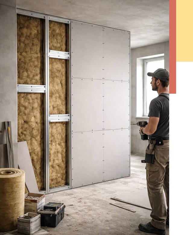 Усиленная перегородка под навеску в Переславле-Залесском от 13285 руб. — монтаж под ключ | ОТДЕЛОЧНИК-Прс