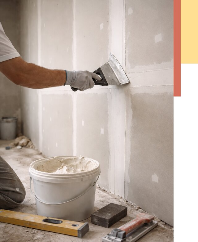 Шпаклевка перегородок из гипсокартона в Переславле-Залесском от 2595 руб. — услуги ОТДЕЛОЧНИК-Прс