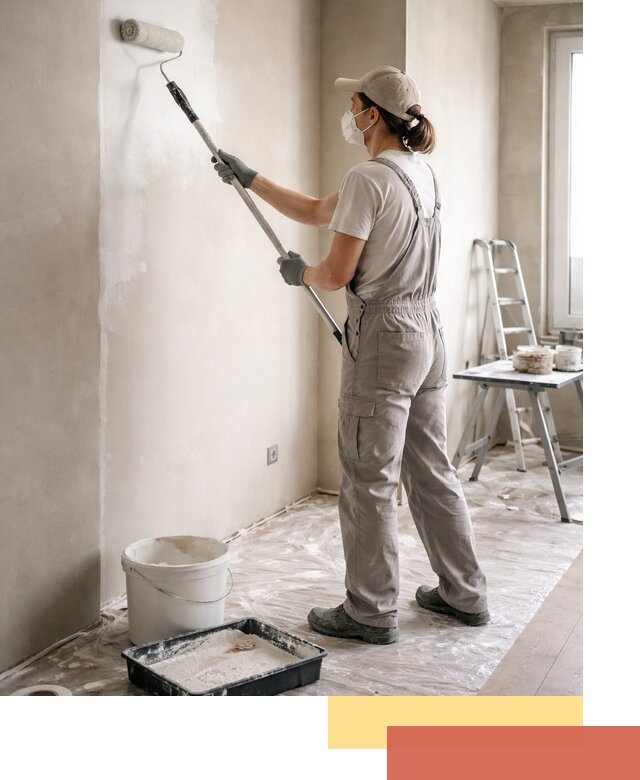 Покраска перегородок из гипсокартона в Переславле-Залесском качественно и недорого